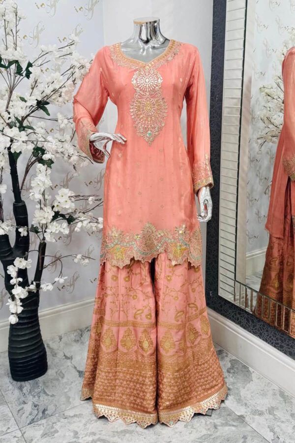 Sandali luxe silk 3 piece sharara suit - Image 2