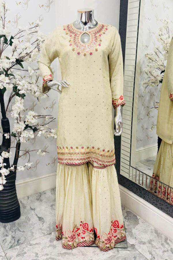 Sandali luxe 3 piece gharara suit - Image 2