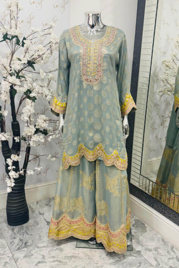 Sandali luxe collection 3 piece sharara suit - Image 2