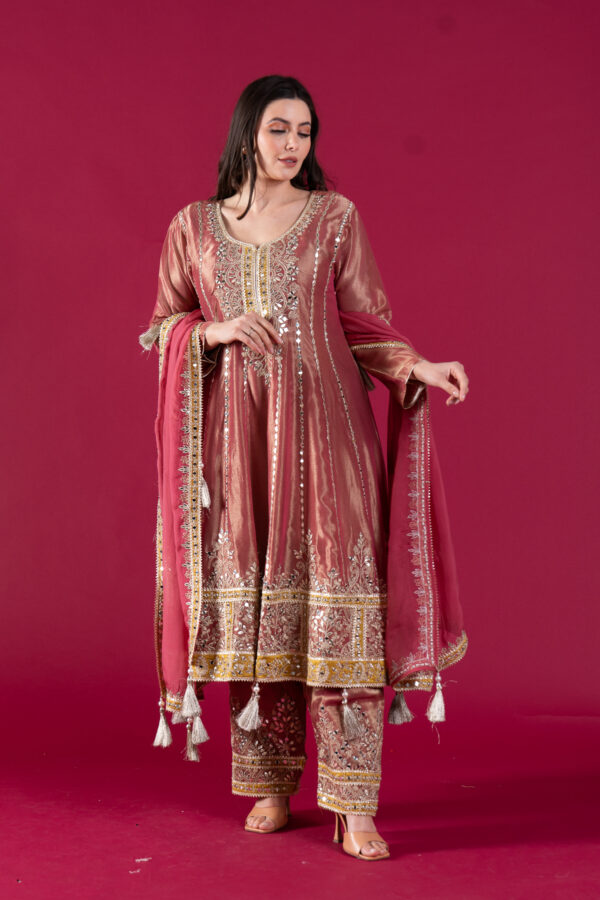 Mantabi premium luxe collection 3 piece anarkali suit - Image 3