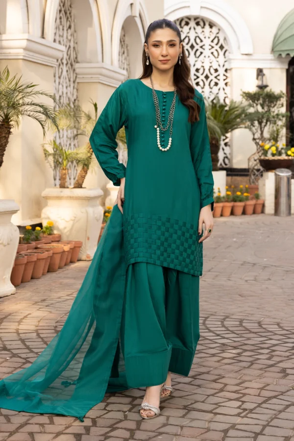 Farshi 3 piece Eid 2025 mother & daughter shalwar kameez - Image 2