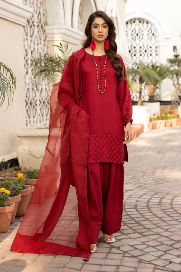 Farshi 3 piece Eid 2025 mother & daughter shalwar kameez - Image 3