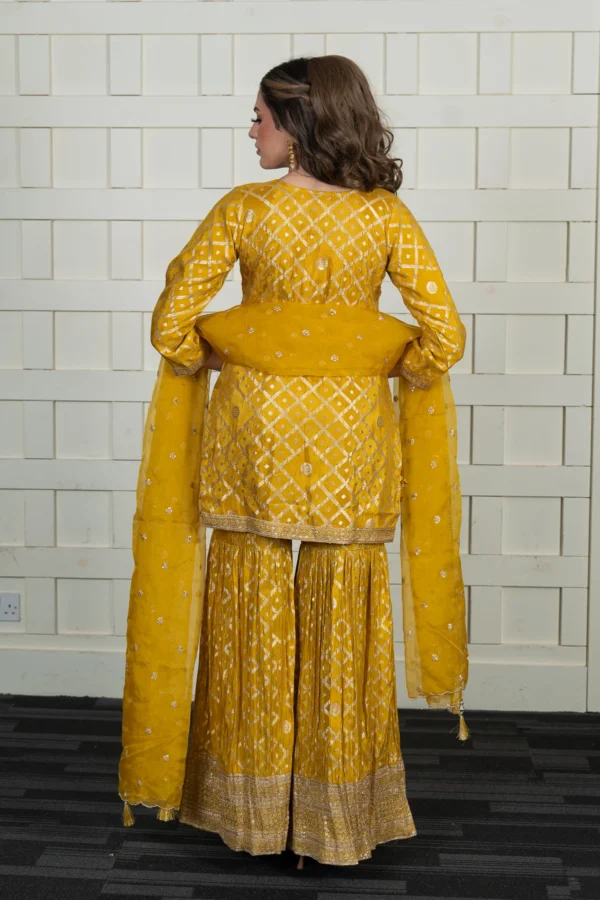 Deluxe 3 piece banarasi gharara suit - Image 2