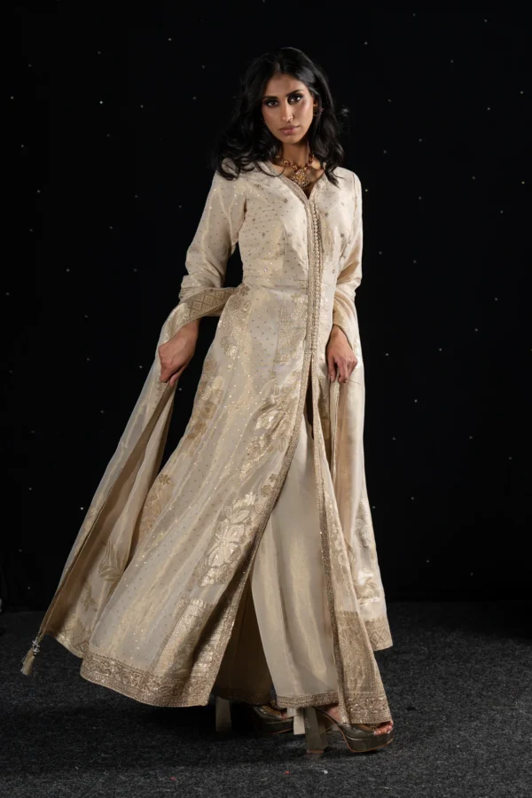 Luxe 3 piece banarsi long dress - Image 2