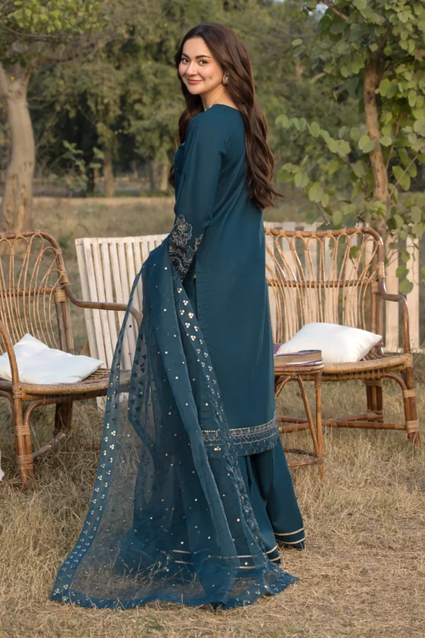 Janaan graceful Eid 2025 3 piece sharara jacquard collection - Image 3