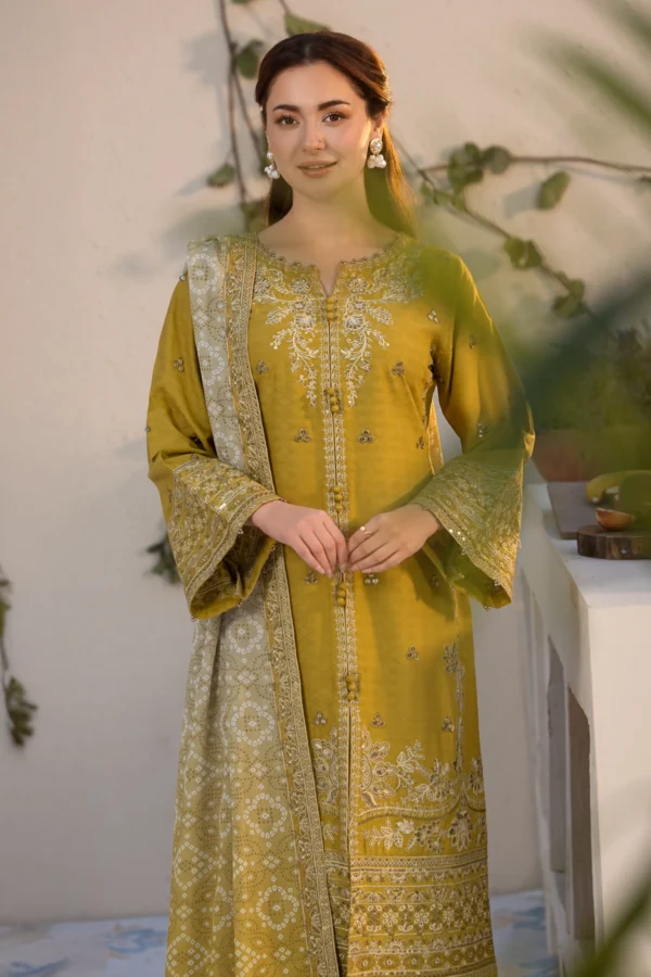 Janaan deluxe Eid 2025 3 piece jacquard collection - Image 4