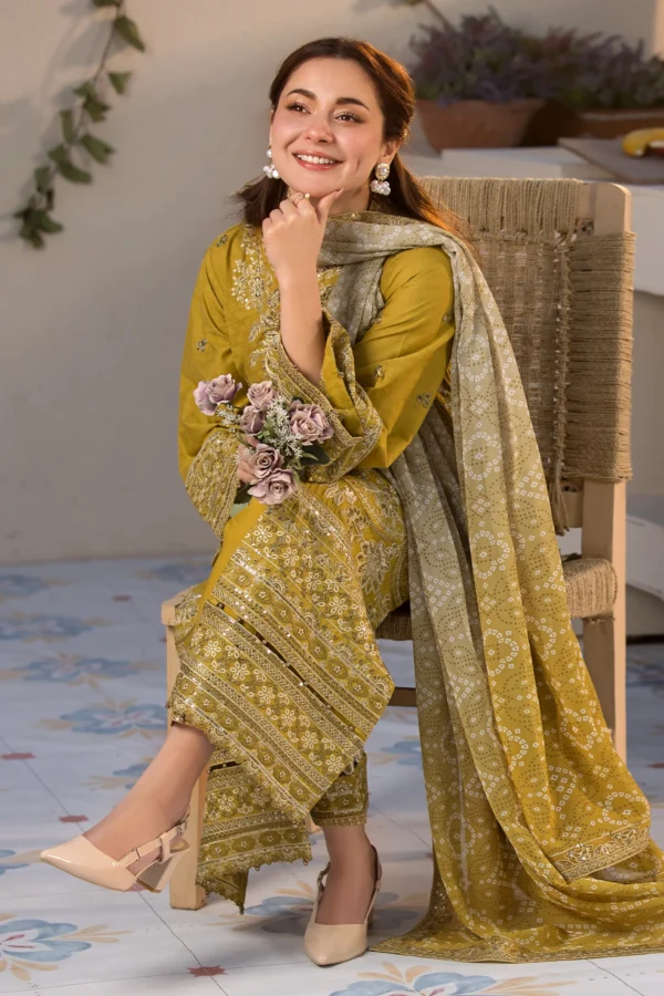 Janaan deluxe Eid 2025 3 piece jacquard collection - Image 7