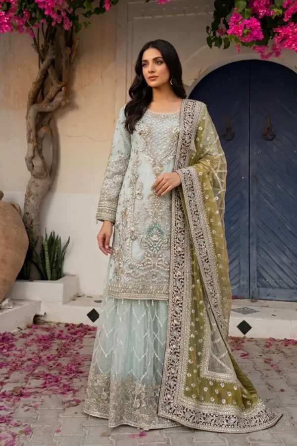 Elegant 3 piece Imrozia gharara collection - LSGREN, Small