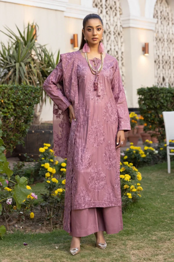 Jannat Eid 2025 mother & daughter 3-piece floral suit - Image 4