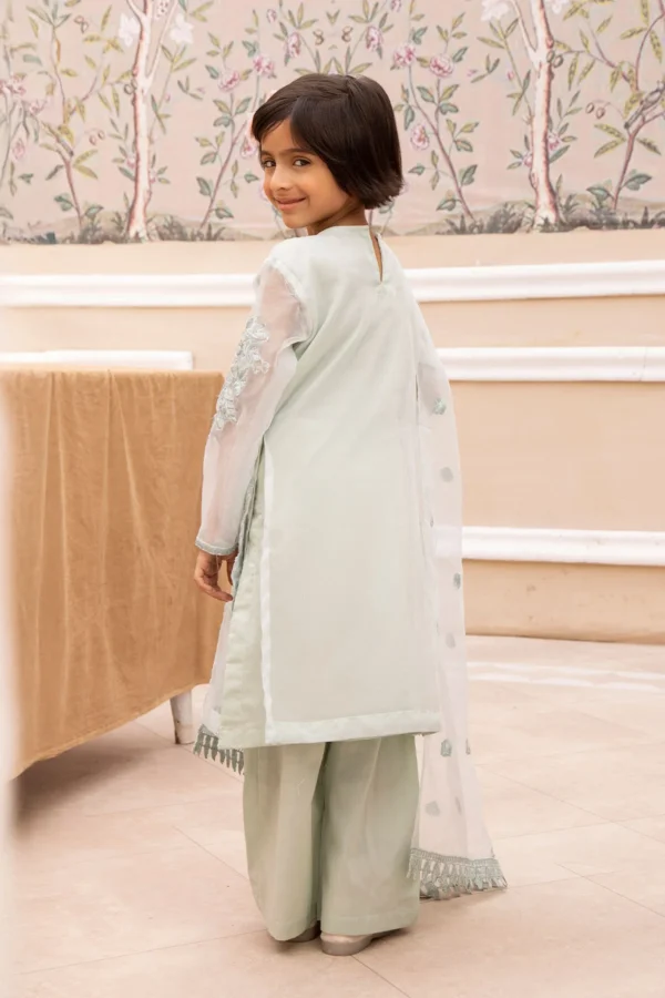 Elegant Eid 2025 3 piece mother and daughter kids suit - Image 4