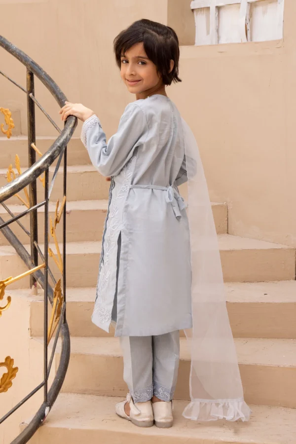 Deluxe Eid 2025 3 piece mother and daughter kids suit - Image 4