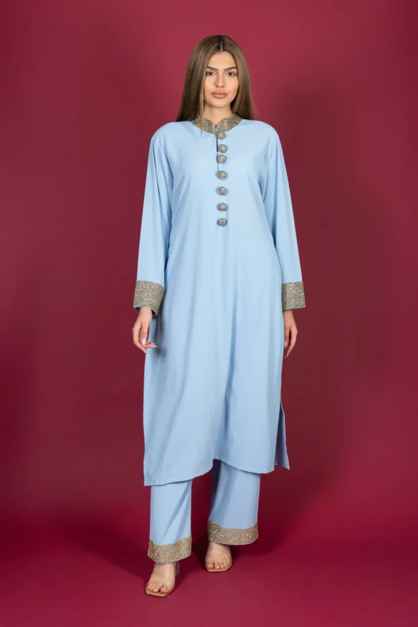 Shiffonz luxury Eid 2025 2 piece modest long shirt collection - Image 2