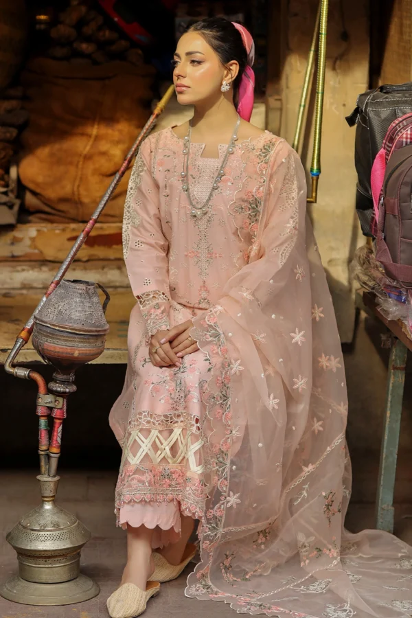 Bazar Kahani Eid 2025 3 piece delicate mother's suit - Image 4