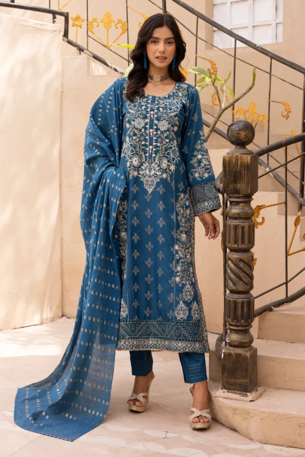 Duaa Nur Eid 2025 3 piece luxury lawn collection - Image 2