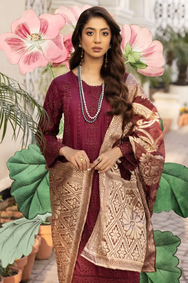 Image kari Eid 2025 3 piece graceful chikankari collection - Image 4