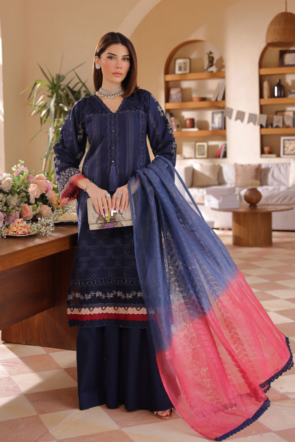 Lamhey Eid collection 3 piece casual embroidered suit - Image 2