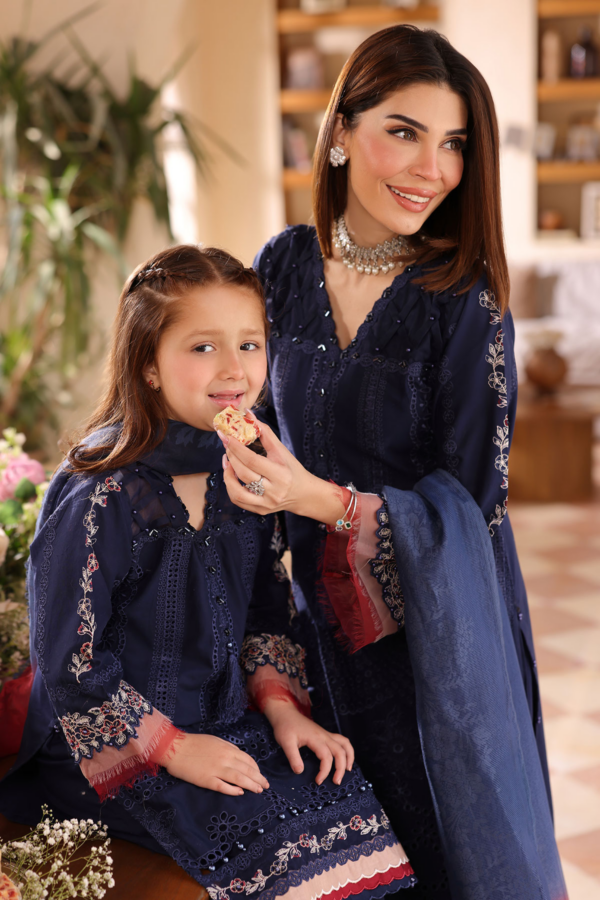 Lamhey Eid collection kids 3 piece casual embroidered suit - Image 2