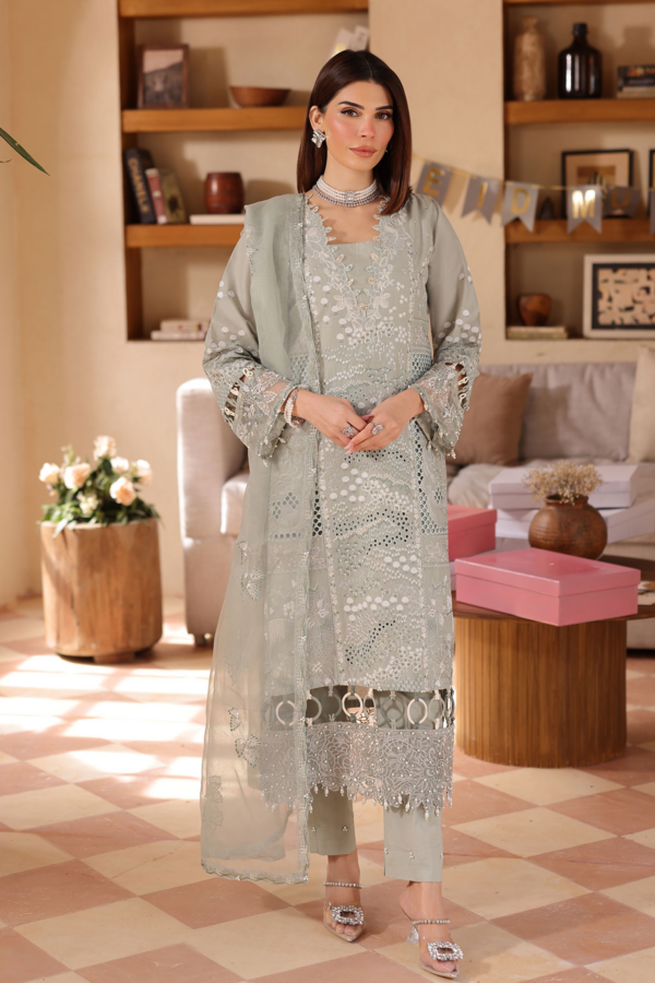 Lamhey Eid lawn collection 3 piece embroidered suit