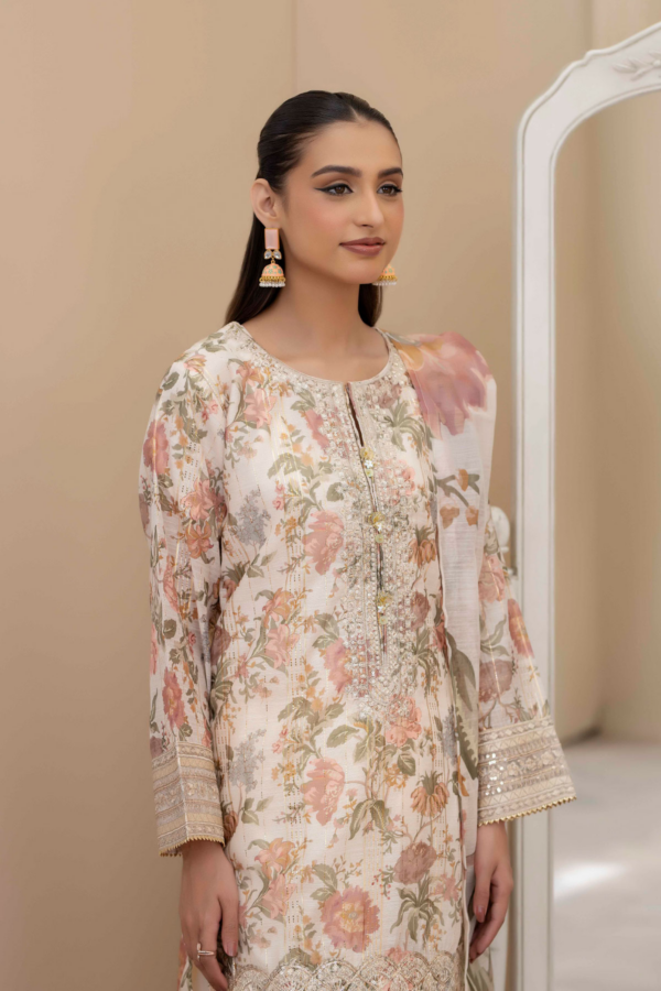 Elle Eid collection 3 piece digital printed shalwar suit - Image 3