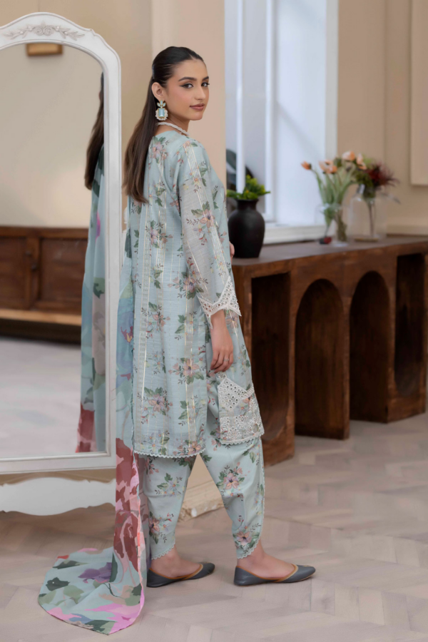 Elle Eid collection 3 piece printed tulip shalwar suit - Image 3