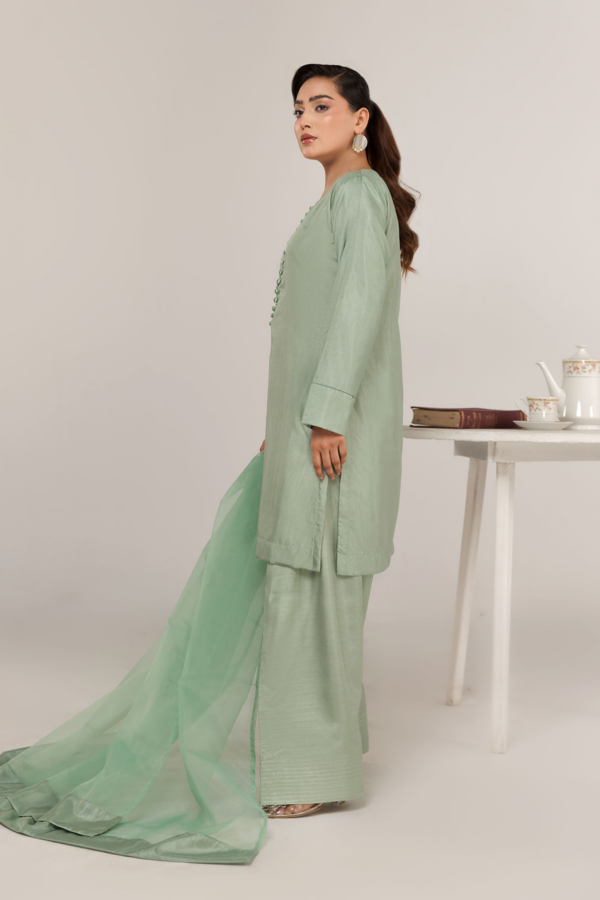 Shiffonz Eid collection 3 piece farshi shalwar suit - Image 2