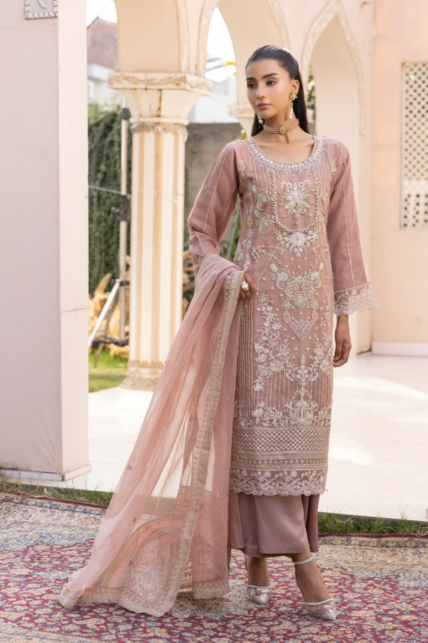 Kiara luxe collection 3 piece organza Eid suit - Image 2