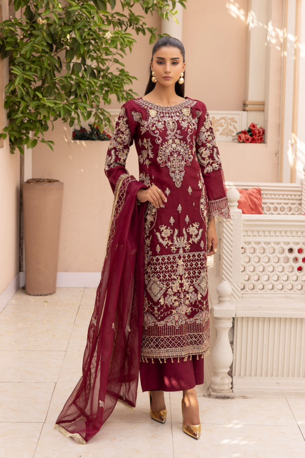 Kiara Eid luxe collection 3 piece embroidered organza suit - Image 2