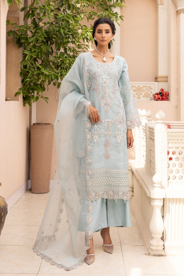 Kiara luxe collection embroidered 3 piece Eid suit