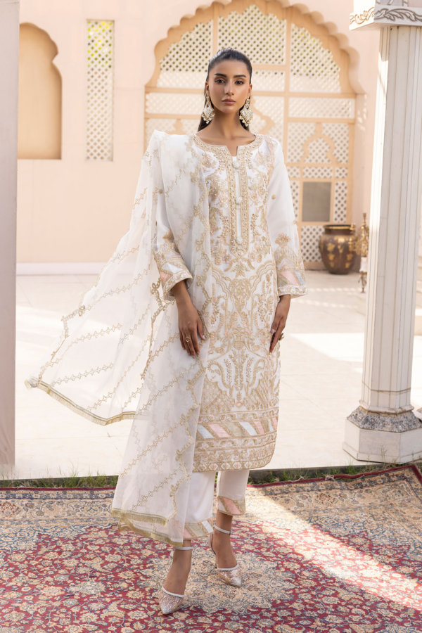 Kiara luxe Eid collection 3 piece organza suit