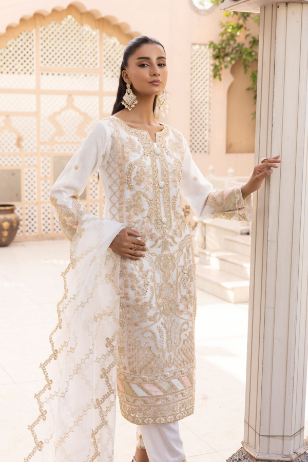 Kiara luxe Eid collection 3 piece organza suit - Image 4