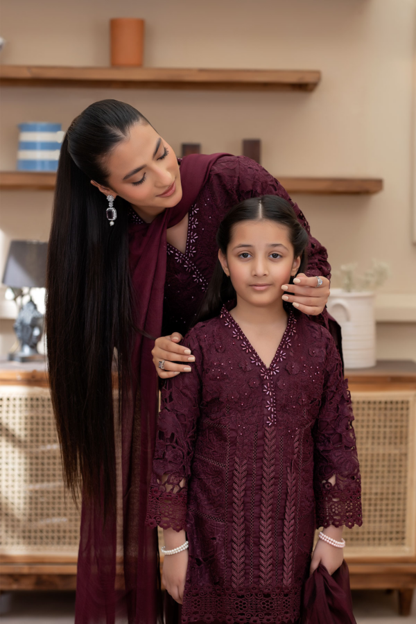 Ashi Eid collection kids 3 piece mother and daughter suit - Image 3