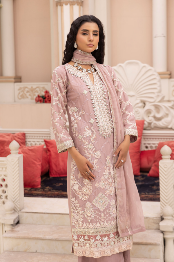 Kashish luxury Eid collection 3 piece chiffon suit - Image 4