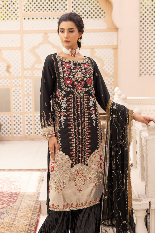 Kashish luxury Eid collection chiffon 3 piece suit - Image 4