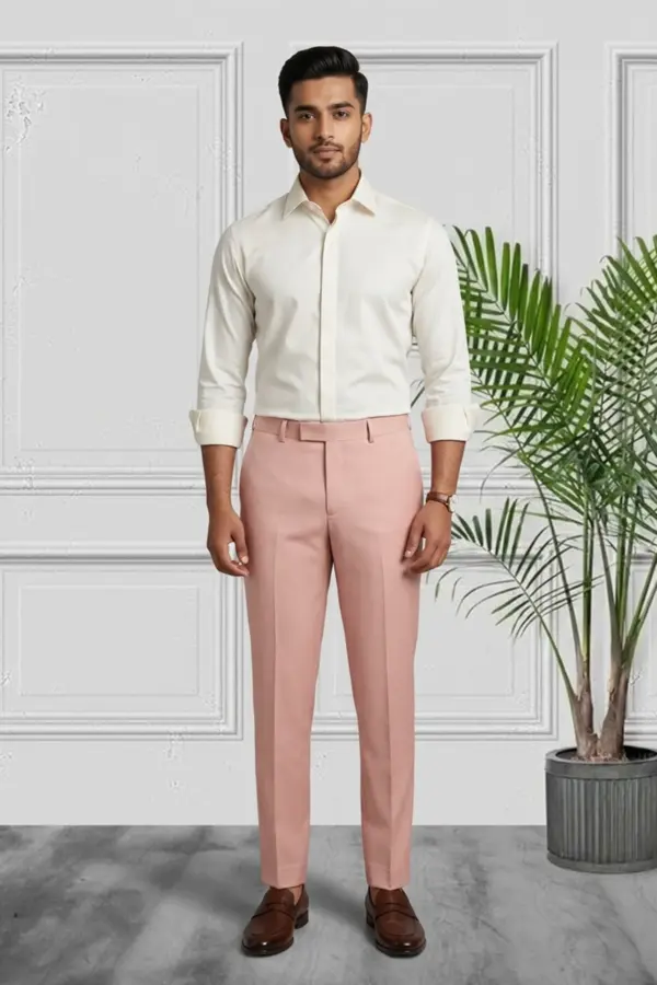 Men's tailored trousers - Pink, 40