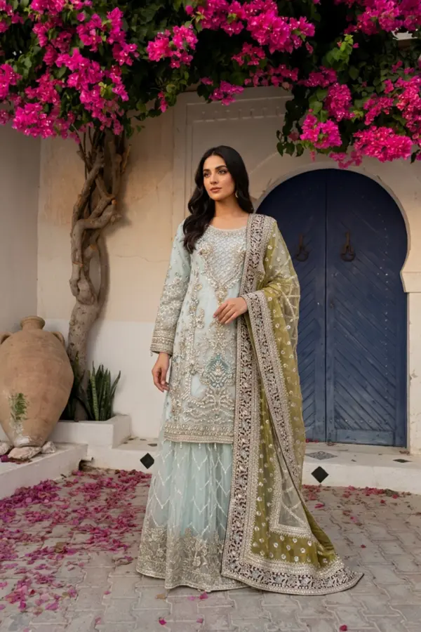 Elegant 3 piece Imrozia gharara collection - LSGREN, Small