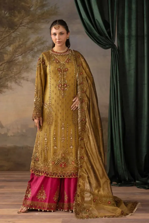 Lara premium collection 3 piece luxe suit - MEHNDI, X - Large