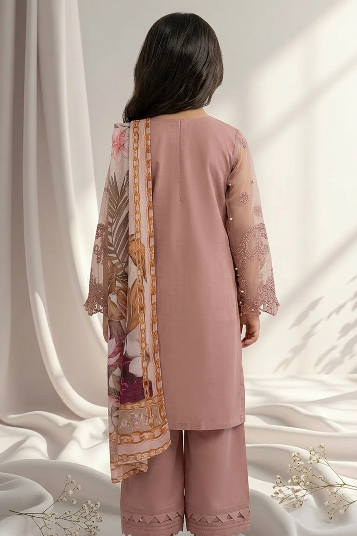 Ivana kids luxury Eid embroidered 3 piece collection - Image 2