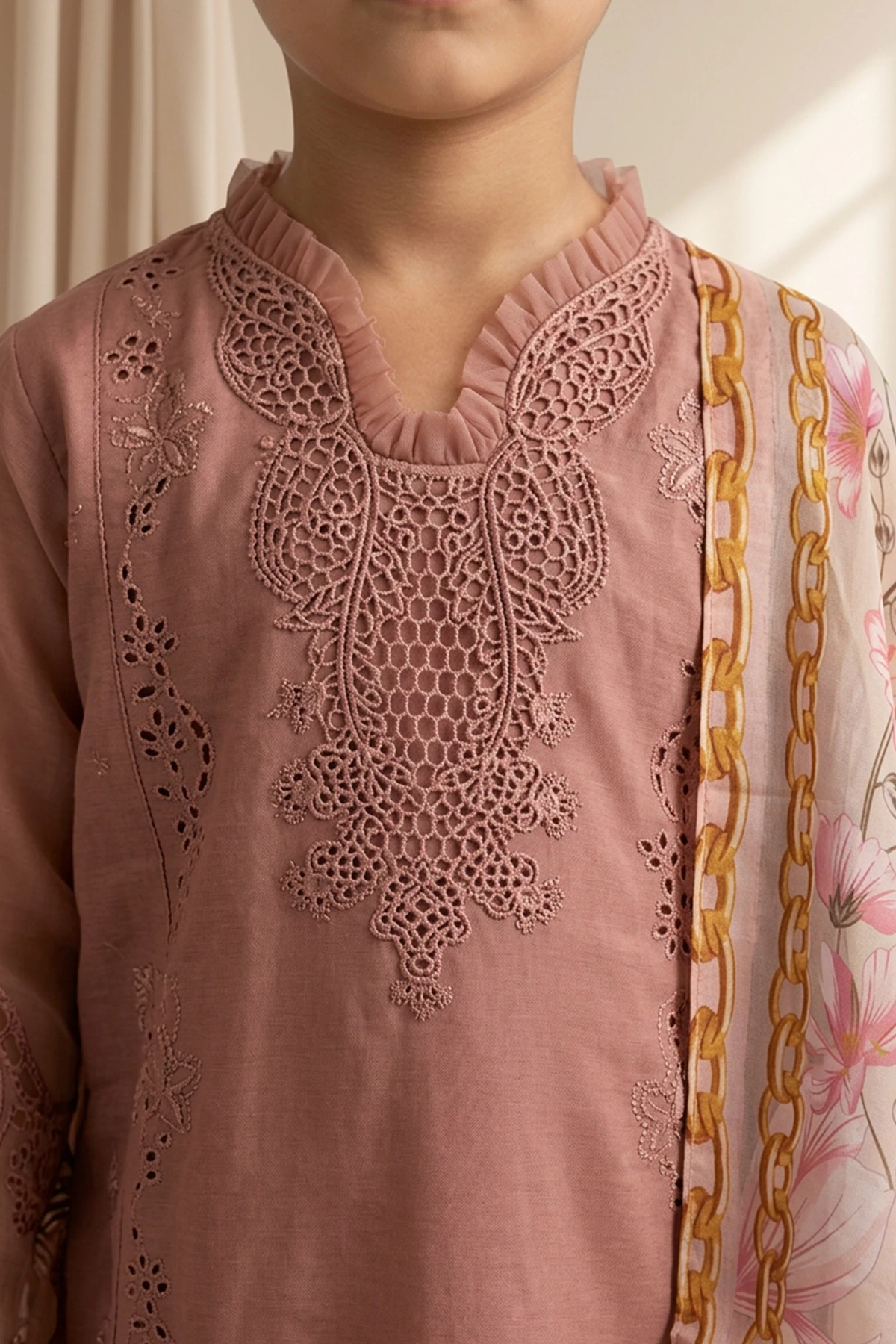 Ivana kids luxury Eid embroidered 3 piece collection - Image 3