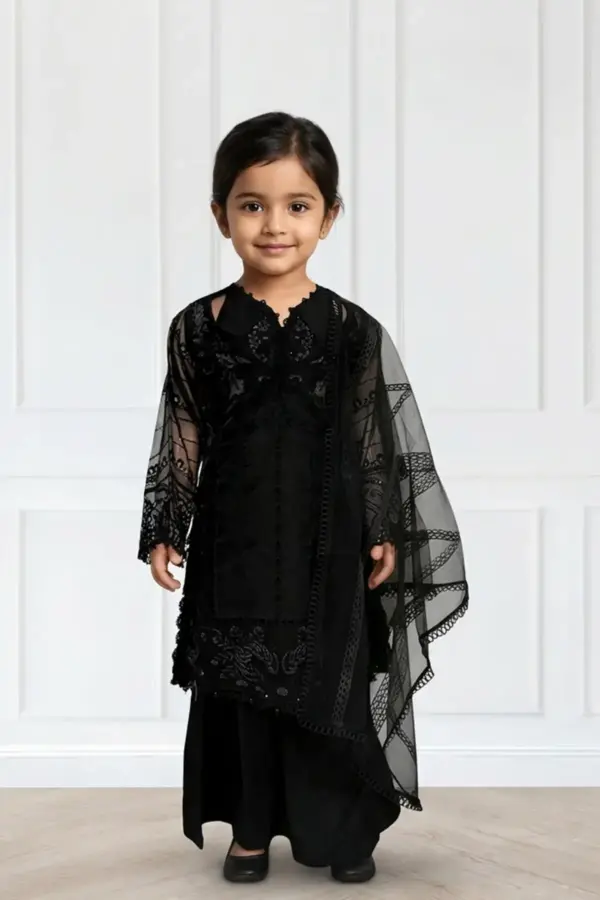 Ivana luxe kids collection 3 piece embroidered suit