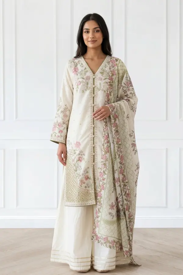 Shiffonz luxe collection 3 piece sharara suit