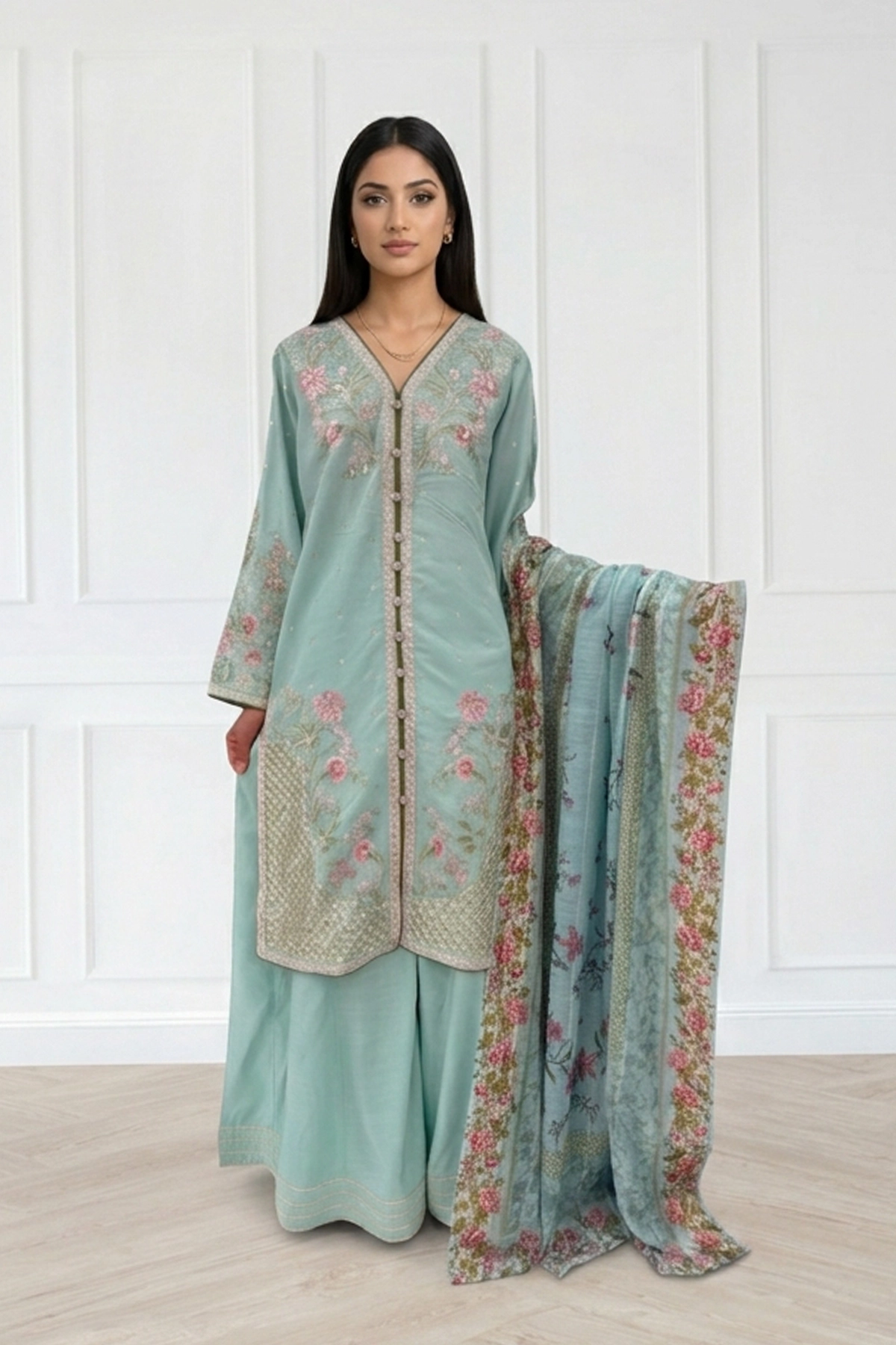 Shiffonz luxe collection 3 piece sharara suit - Image 2