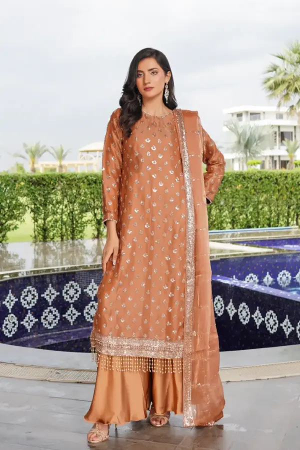 Maya premium sheesha silk plazo collection - RGOLD, X - Large