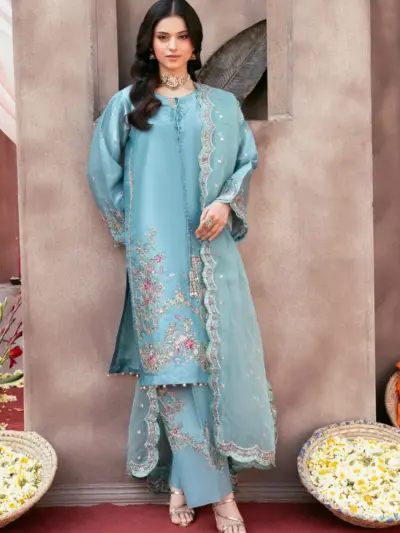 Rangoli 3 piece sheesha silk luxe collection - SGREEN, Medium
