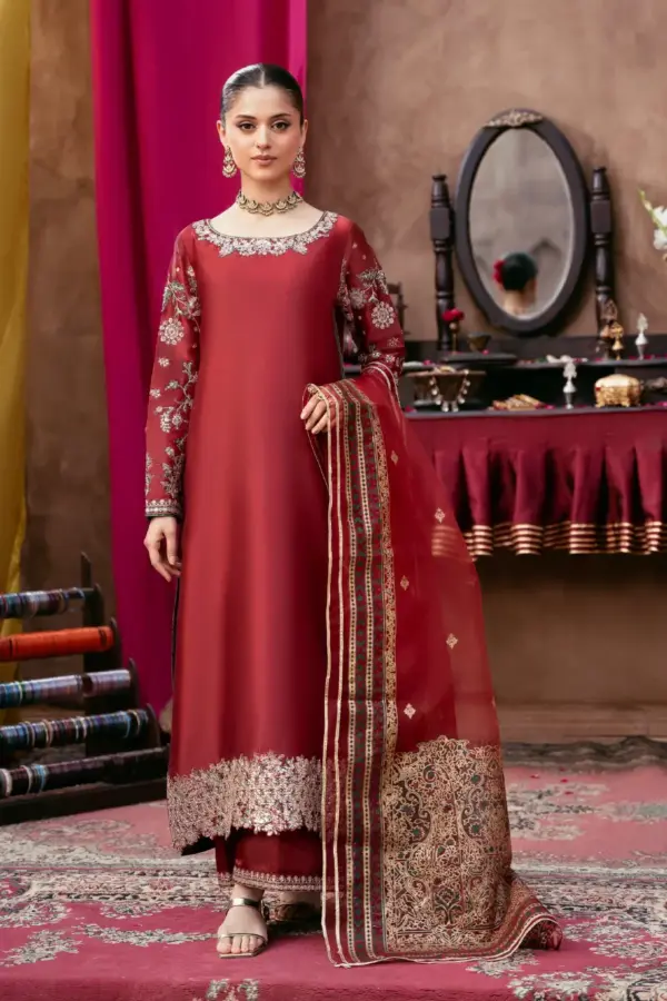 Rangoli luxe collection 3 piece embroidered suit