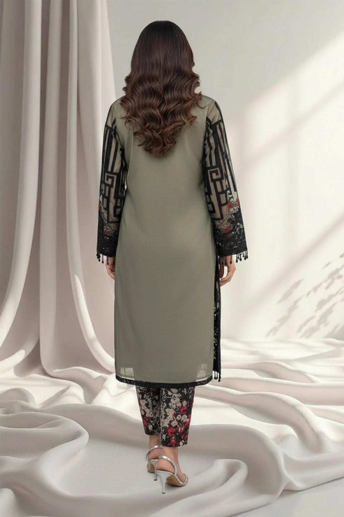 Shiffonz luxe collection 3 piece net embridered suit - Image 2