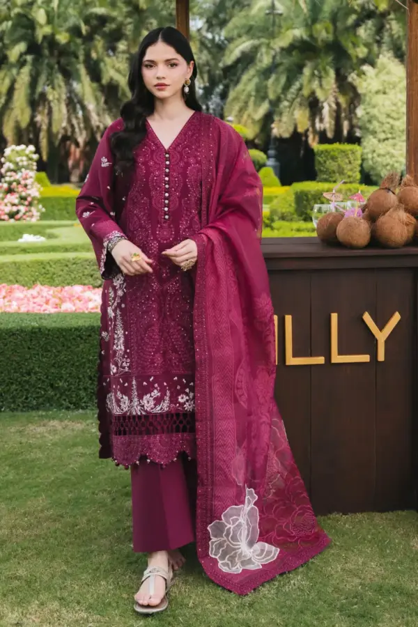 Lily Mother and Daughter coll - Maroon, X - Large