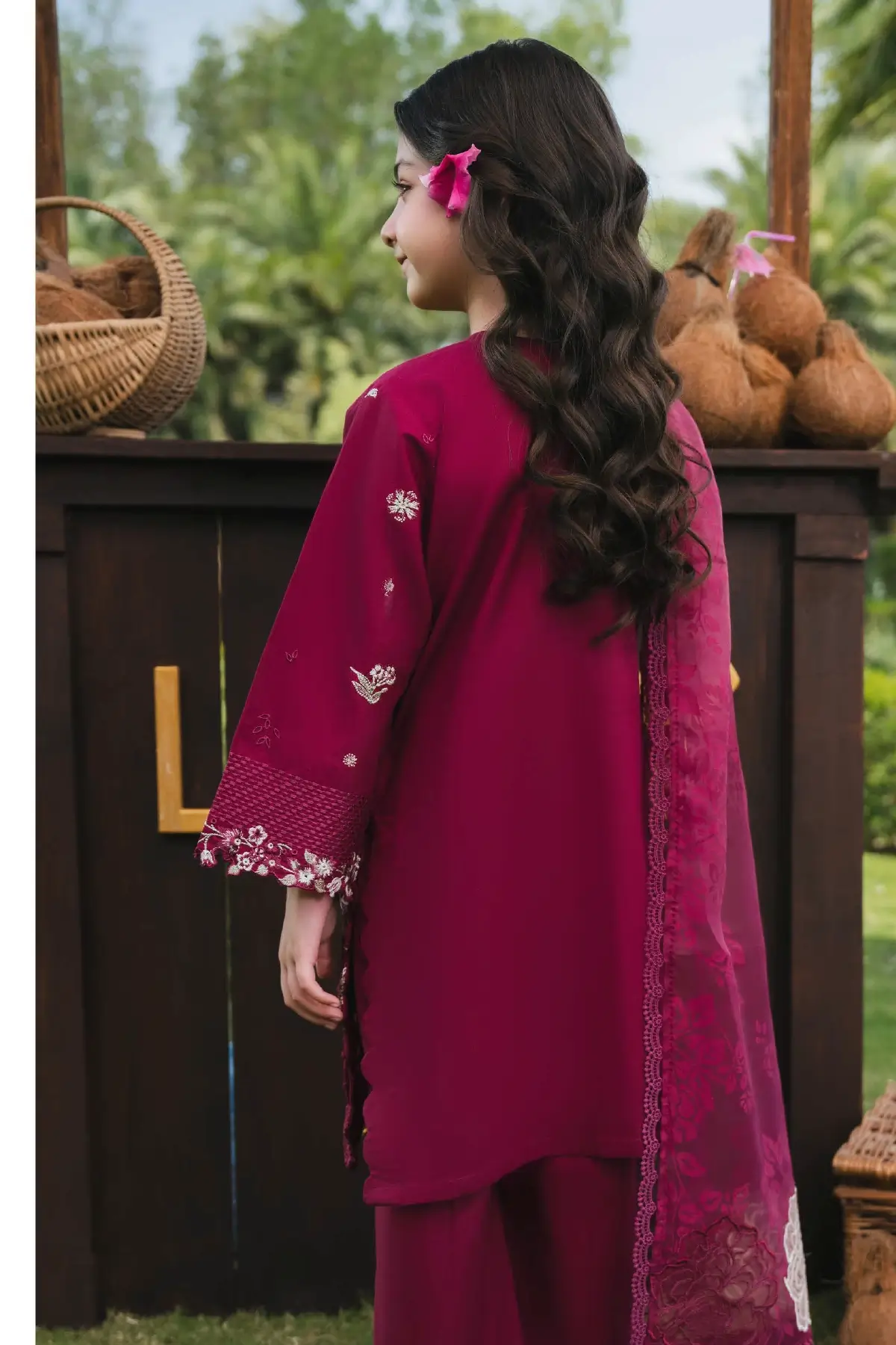 Lily mother and daughter emb 3 piece kids suit - Image 2