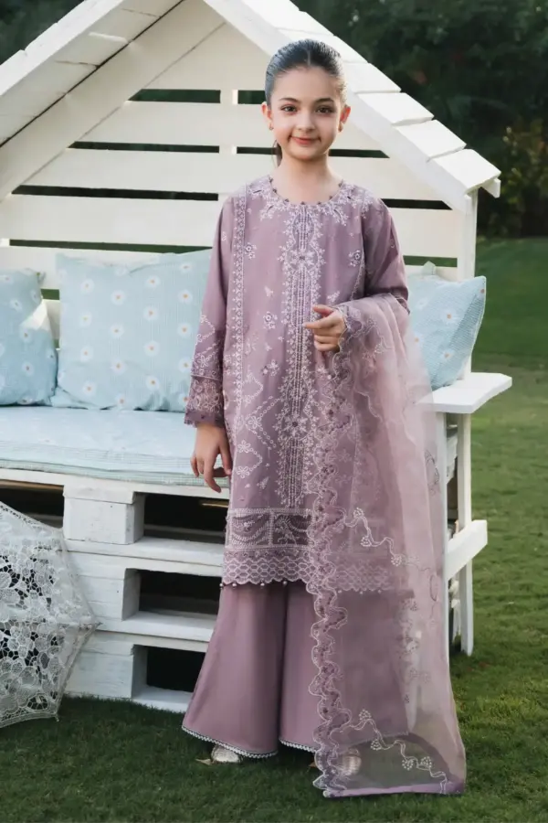 Lily luxe mother and daughter 3 piece kids collection - Lilac, 26