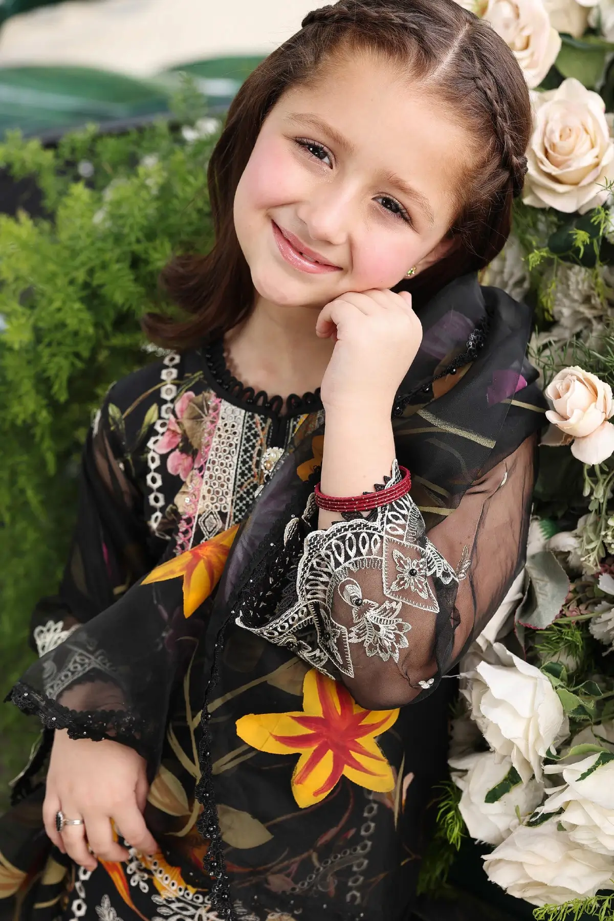 Sarah premium Eid collection embroidered kids suit - Image 3