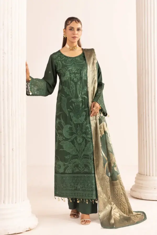 Monarch premium collection 3 piece emb suit - Green, X - Large